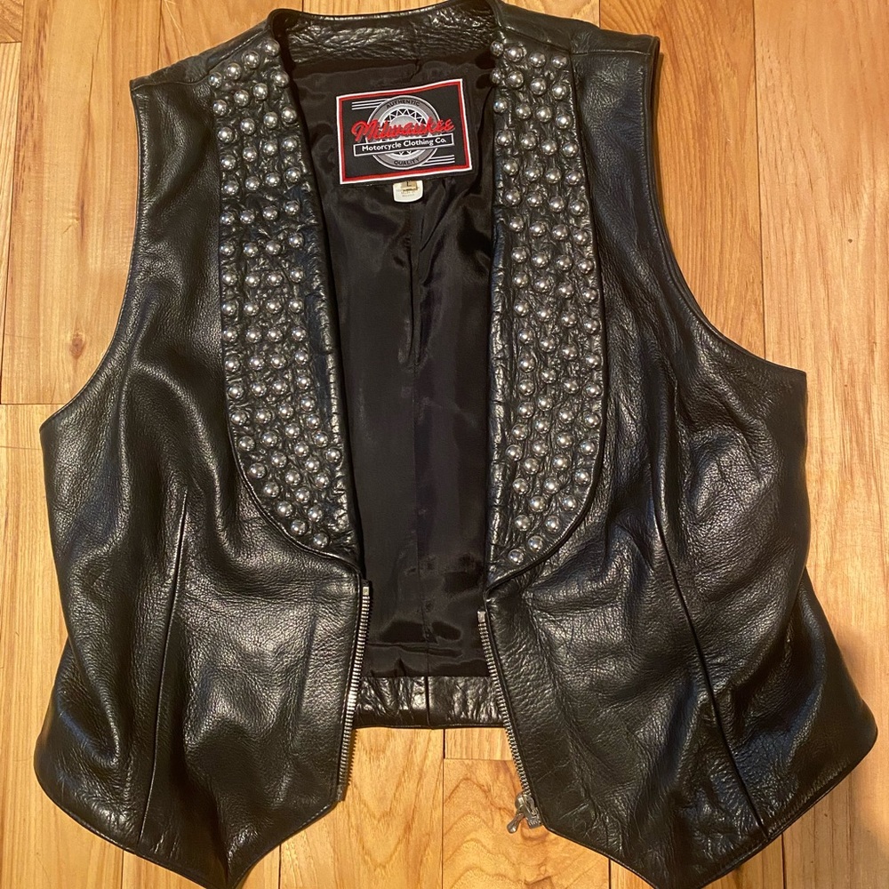 Womens leather vest